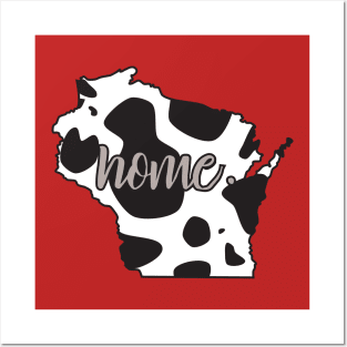 Wisconsin Home Cow Print Posters and Art